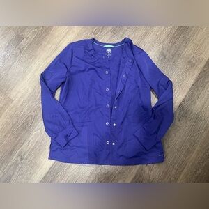 Purple Healing Hands Scrub Jacket